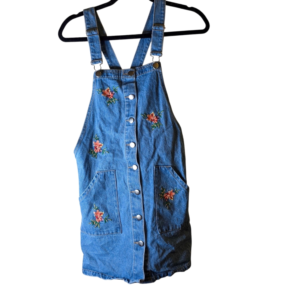 Embroidered Denim Dress Size Small